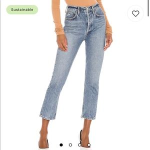 Agolde Riley High Rise Straight Crop in Emulsion sz29